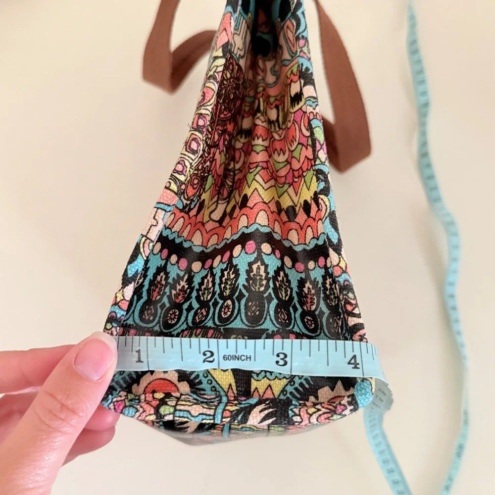 Sakroots Insulated Lunch Bag Boho Artist Print Multi Color Coated Canvas Tote